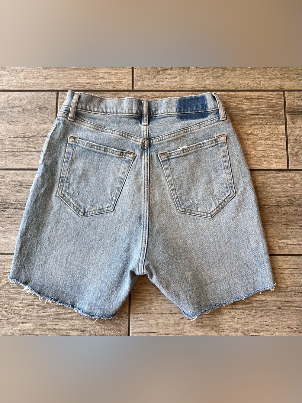 Abercrombie & Fitch The Dad High Rise Curve Love Denim Shorts Size 27 / 4s - Picture 2 of 12